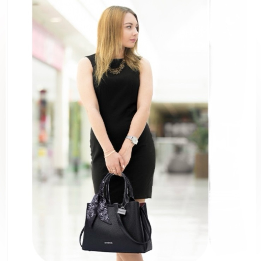Crossbody Handbag Shoulder Tote Purse Black - Picture 6 of 9